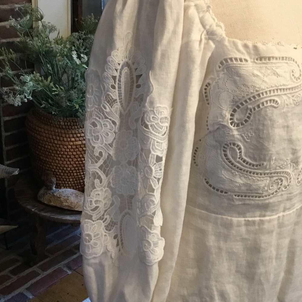 Farm Rio Embroidered Euroflax Premium Linen Mini Dress - Picture 3 of 8